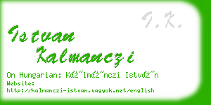 istvan kalmanczi business card